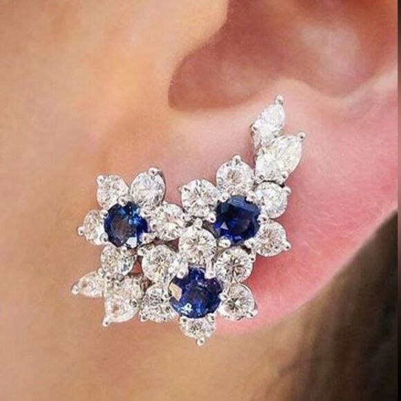 Bohemian blue earrings N348 - Picture 1 of 3